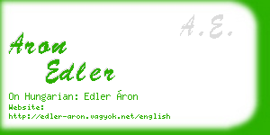 aron edler business card
